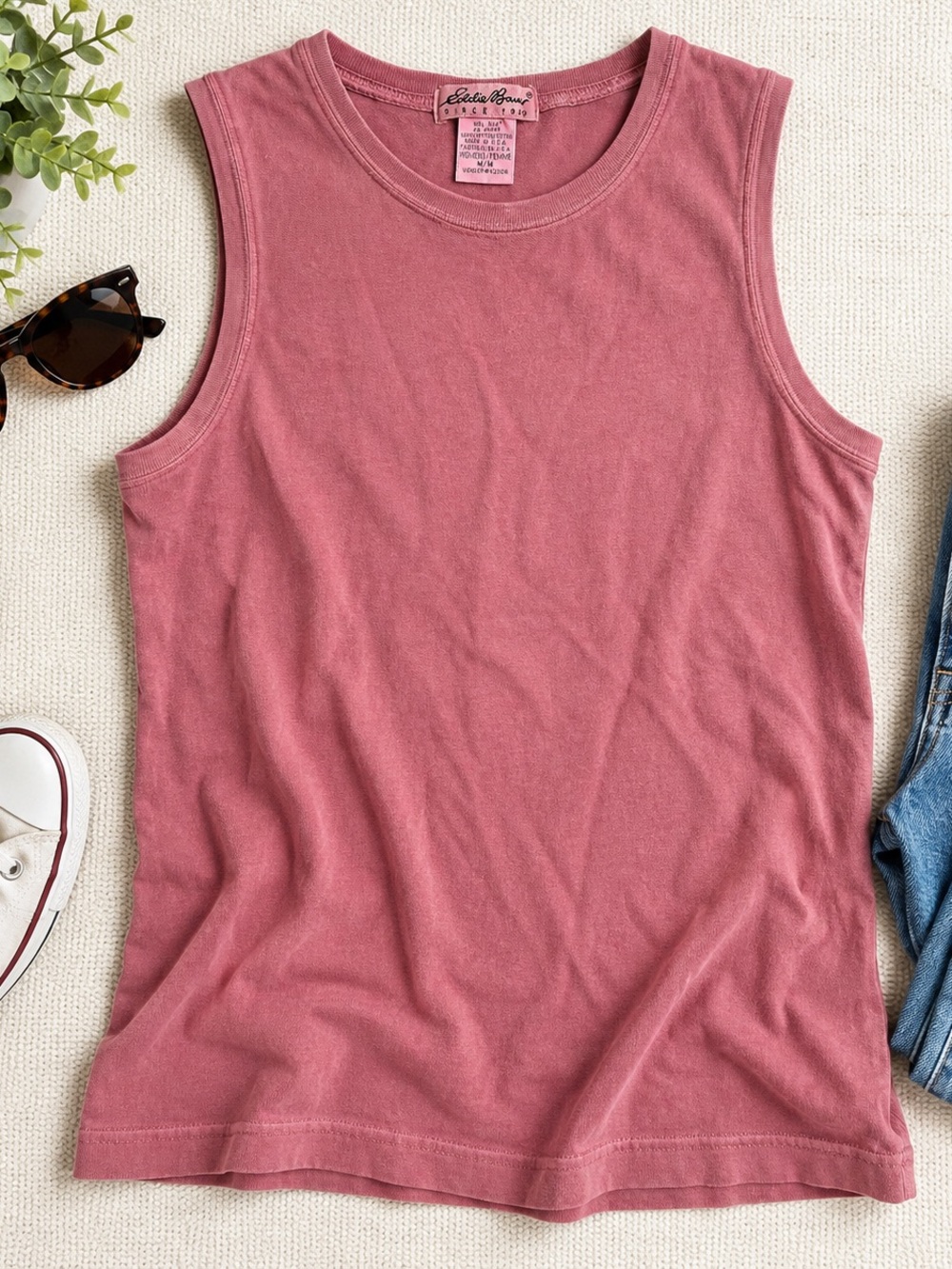 Eddie Bauer Vintage Made in USA Mauve Pink Sleeveless Tank Top M
